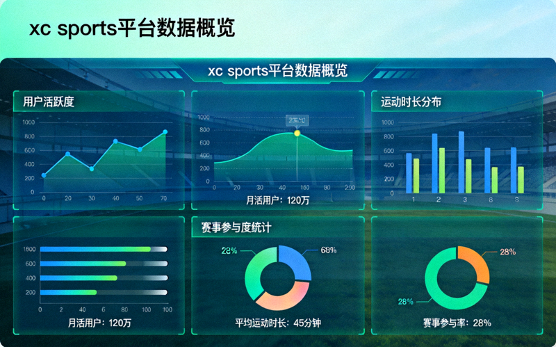 xc sports平台数据可视化仪表盘展示